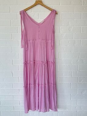 Anthropologie By The River Pink Maxi Dress Size Large